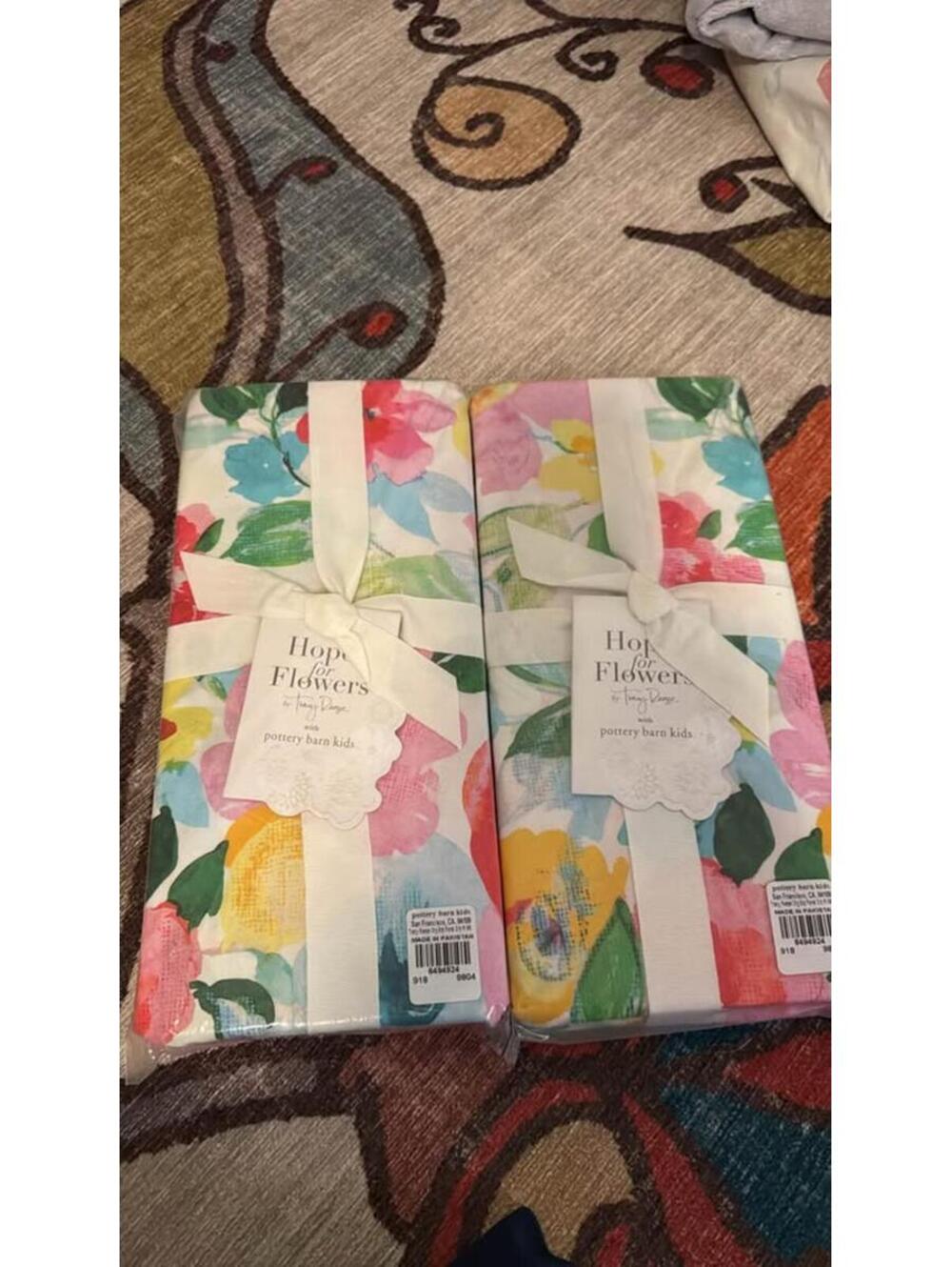 Pottery barn kids NWT crib sheet hope for flowers